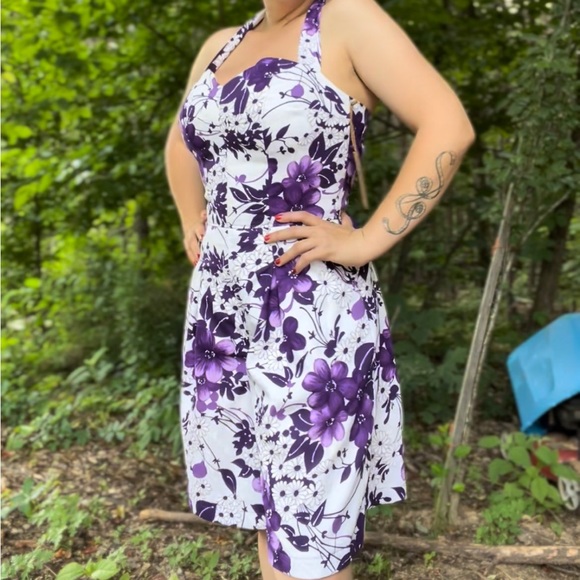 Vintage Reproduction 1950’s Pinup Barkcloth Romper & Sarong Skirt - Picture 2 of 7